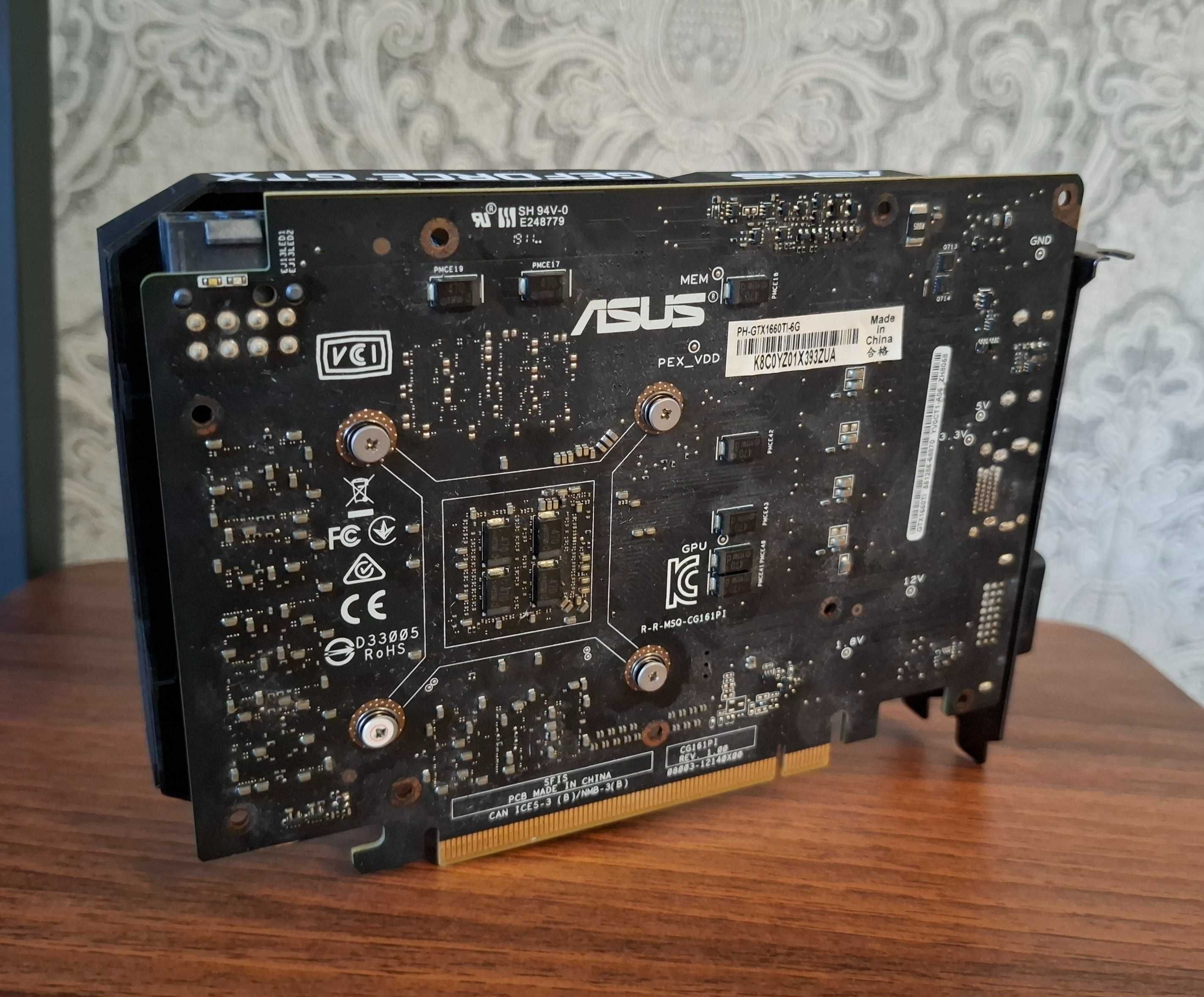 Продам видеокарту ASUS GTX 1660 Ti (1 кулер, 6GB GDDR6)