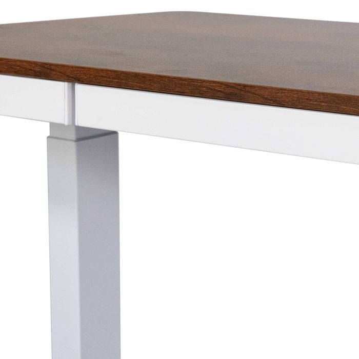 Birou reglabil electric Vitaholm Executive White wood