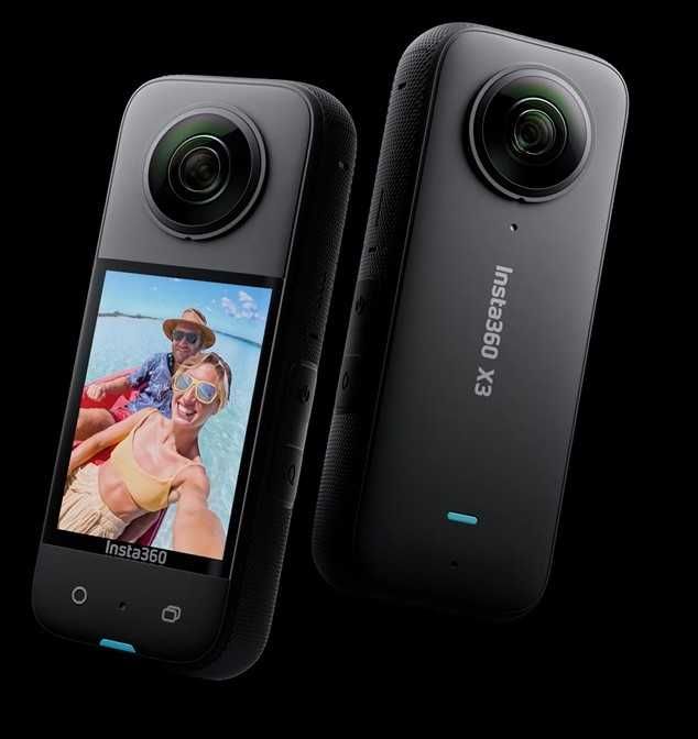 Camera video sport Insta360 X3 5.7K, 360°, Negru