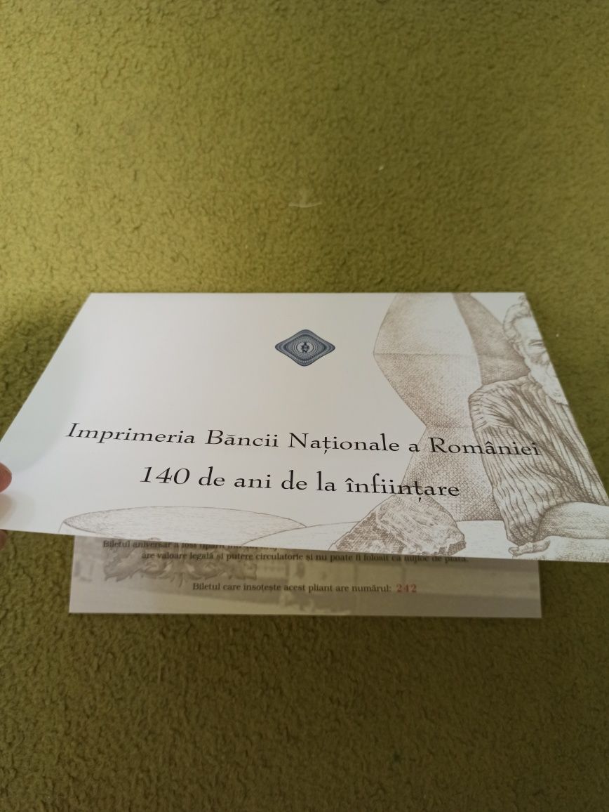 bancnotă 140 ani aniversară