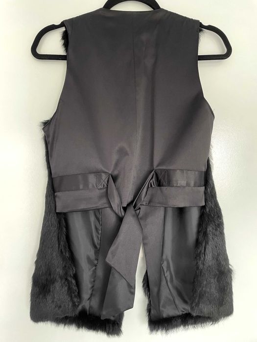 Vand vesta dama, neagra, cu blanita in fata si cordon, marime XS-M