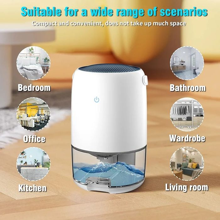 Топ Цена 1.1лВлагоабсорбатор/пречиствател на въздуха за влага, мухал,а