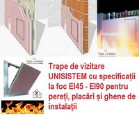 Trape de vizitare cu specificații la foc EI30 - EI90 - tavane, pereți