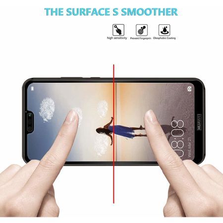 Folie de sticla FULL GLUE pentru Huawei P20 Lite, GloMax 5D Negru