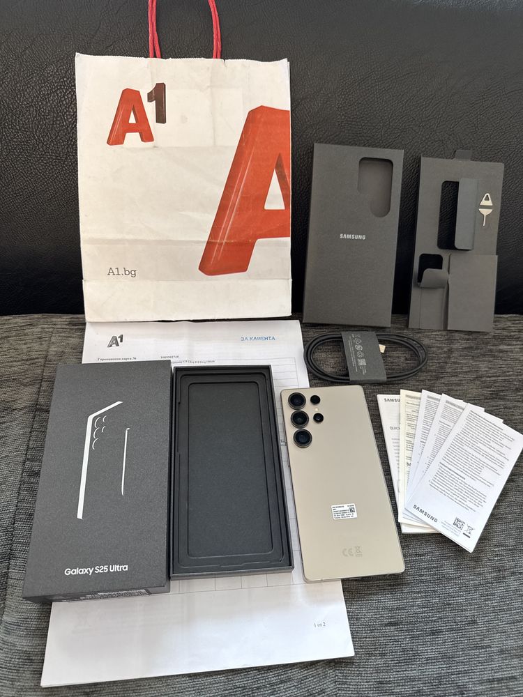КАТО НОВ 512GB Samsung S25 Ultra A1 Гаранция 2027г. Gray / Сив