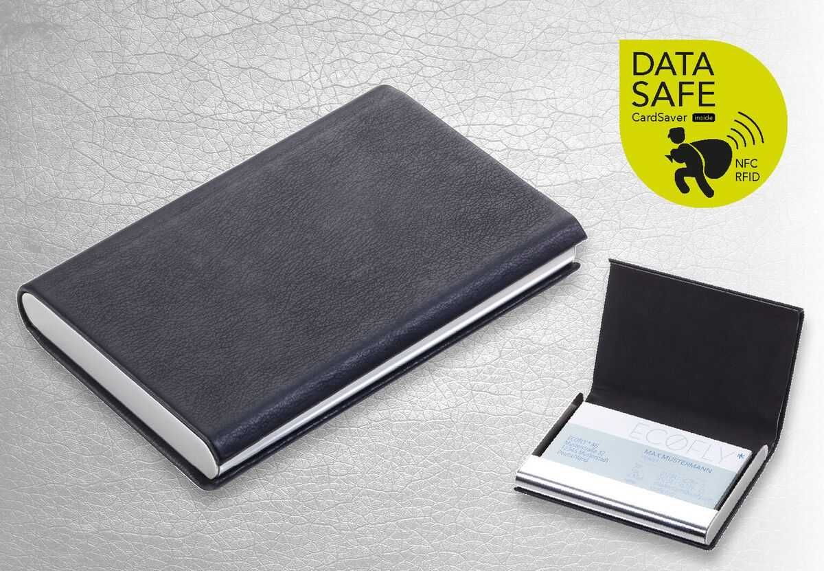 Калъф за карти / портфейл с RFID защита Troika Marble Safe, черен