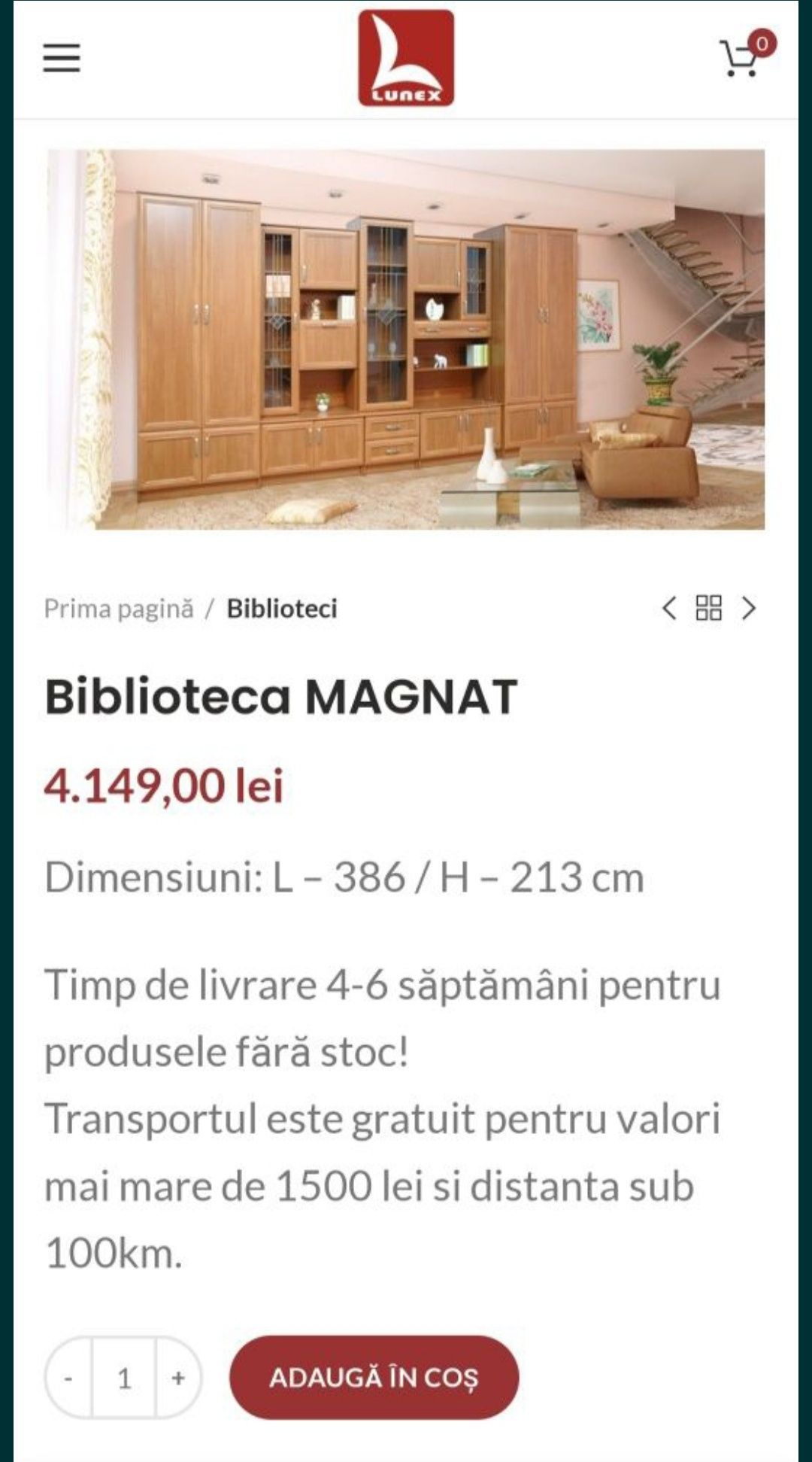 Vand bibleoteca Magmat 3.86m