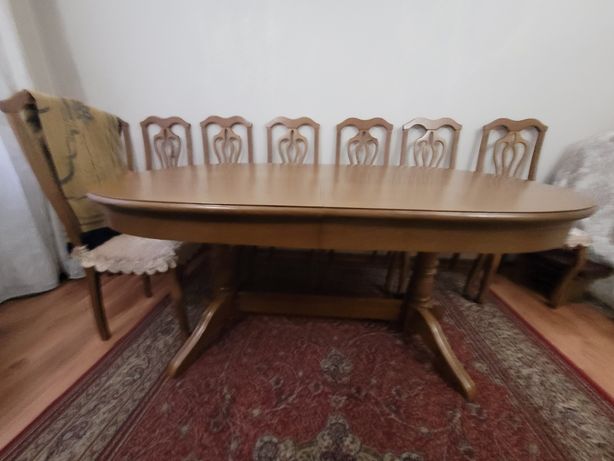 Стол обеденный дубовый со стульями Белоруссия