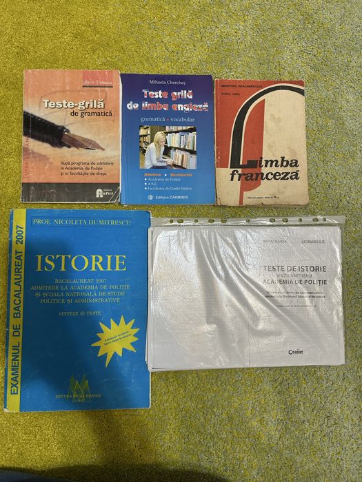 Materiale admitere Academia de poliție (română, franceză, istorie)