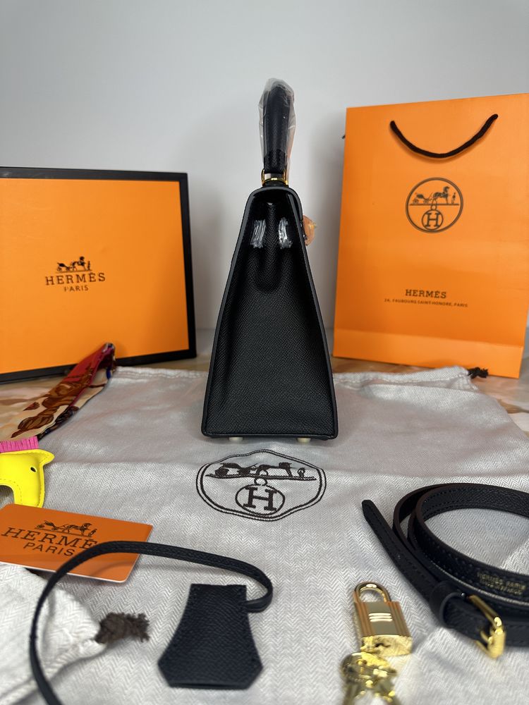 Geanta de lux HERMES Kelly 25 cm piele naturala 100% cadou(29