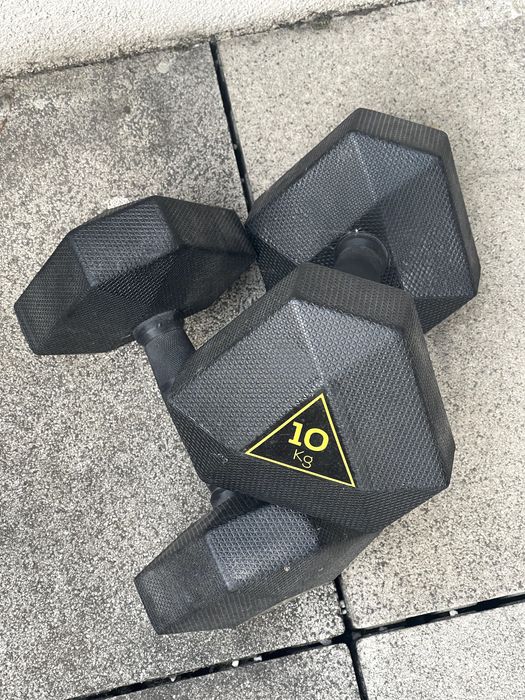 Gantere 10 kg, cu invelis cauciucat