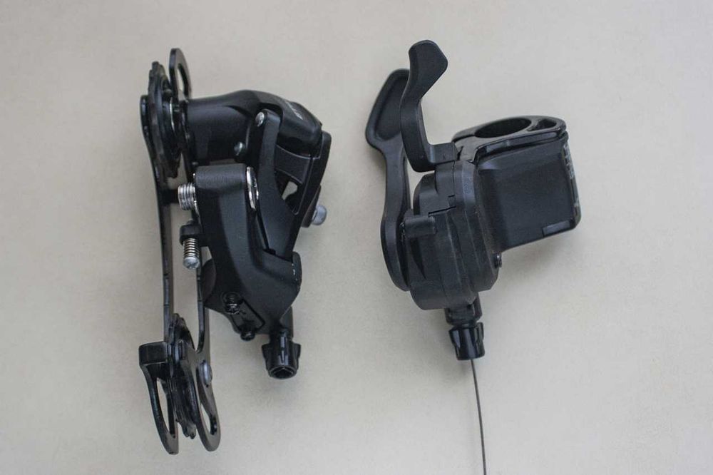 Schimbator spate bicicleta plus maneta, 9 viteze Microshift, Btwin