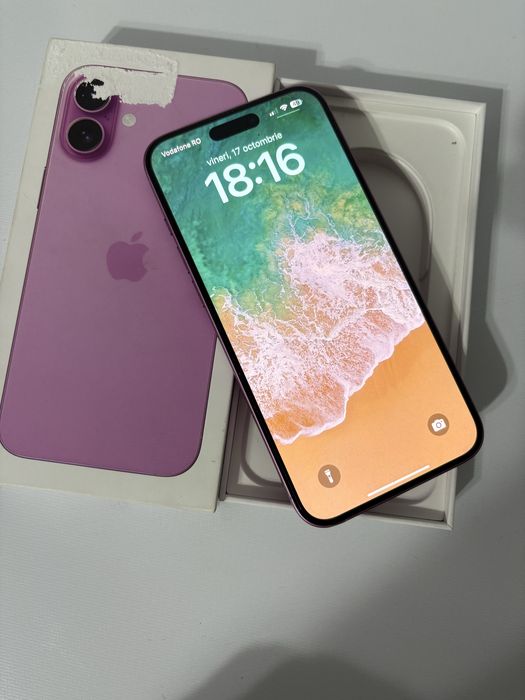 iPhone 16 plus pink/100% baterie garanție