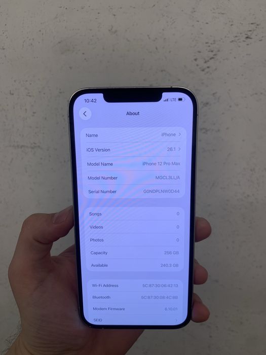 IPhone 12 Pro Max 256 GB Alb Silver Impecabil Neverlocked 92% bat