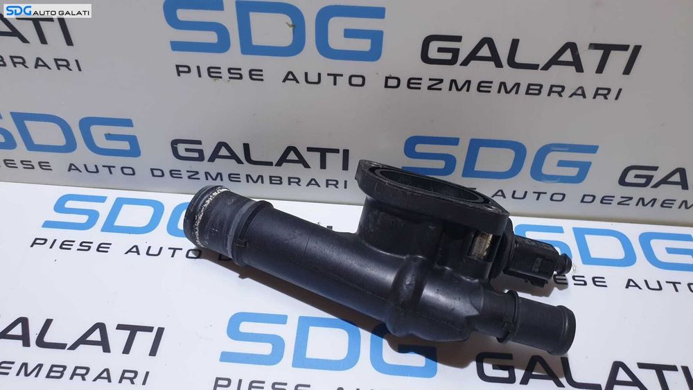 Tub Tubulatura Cot Flansa Apa Lichid Racire Termostat Radiator cu Senzor Temperatura Skoda Octavia 2 2.0 TDI BMM BMN 2004 - 2013 Cod 03G121132B[S0323]