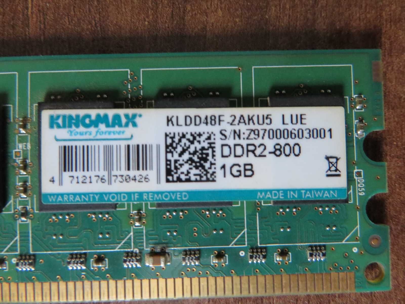 Kit DDR2 PC2-6400 Kingmax 800Mhz 2 GB (2 x 1 GB)