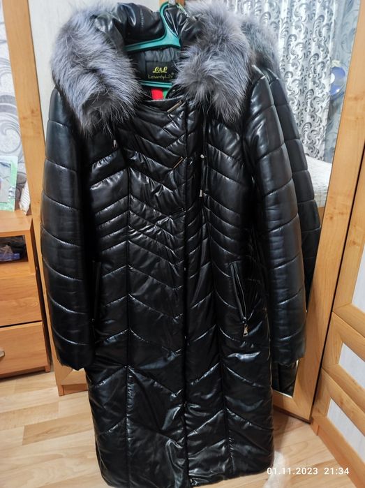 Куртка зимняя экокожа