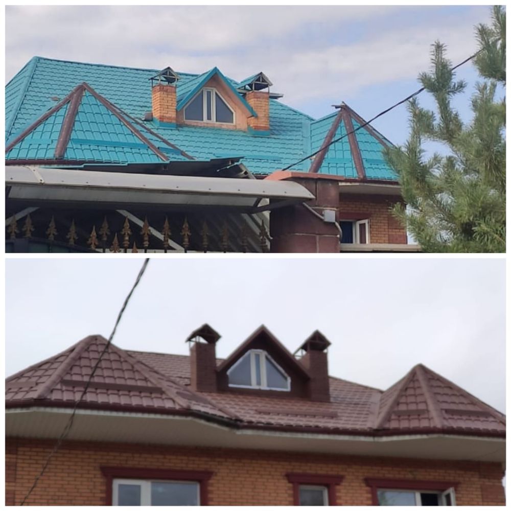 Красим крыши.