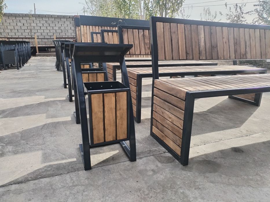 Скамеика урна лавка биседка