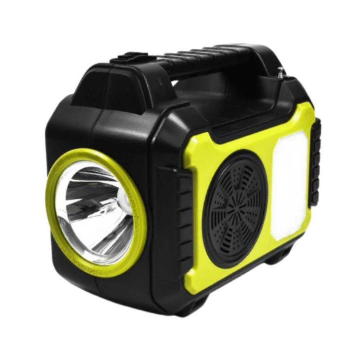 Panou solar 8 acumulatori LiIon 4 bec incarcare telefon radio mp3 blue