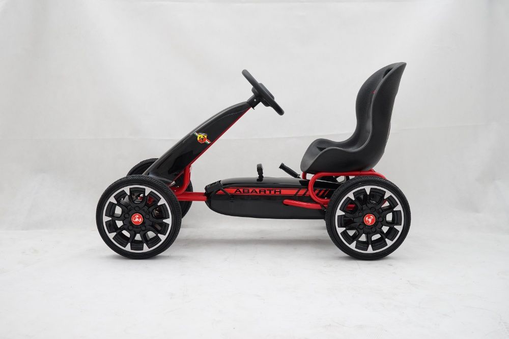Masinuta GO Kart cu pedale Pentru copii de la Fiat Abarth #Negru