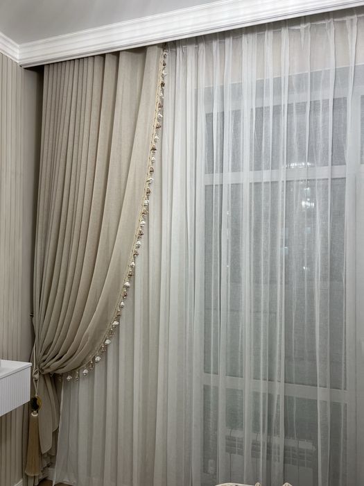 Продам штору с тюлью