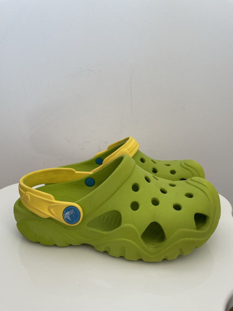 Crocs dragon verde/galben copii C13