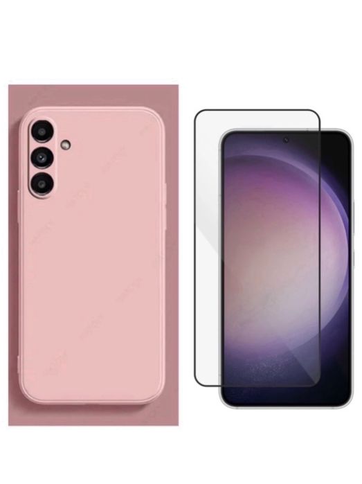 Husa Inter Catifea + Folie Sticla Samsung A05/A05S/A15/A55/A16/A17