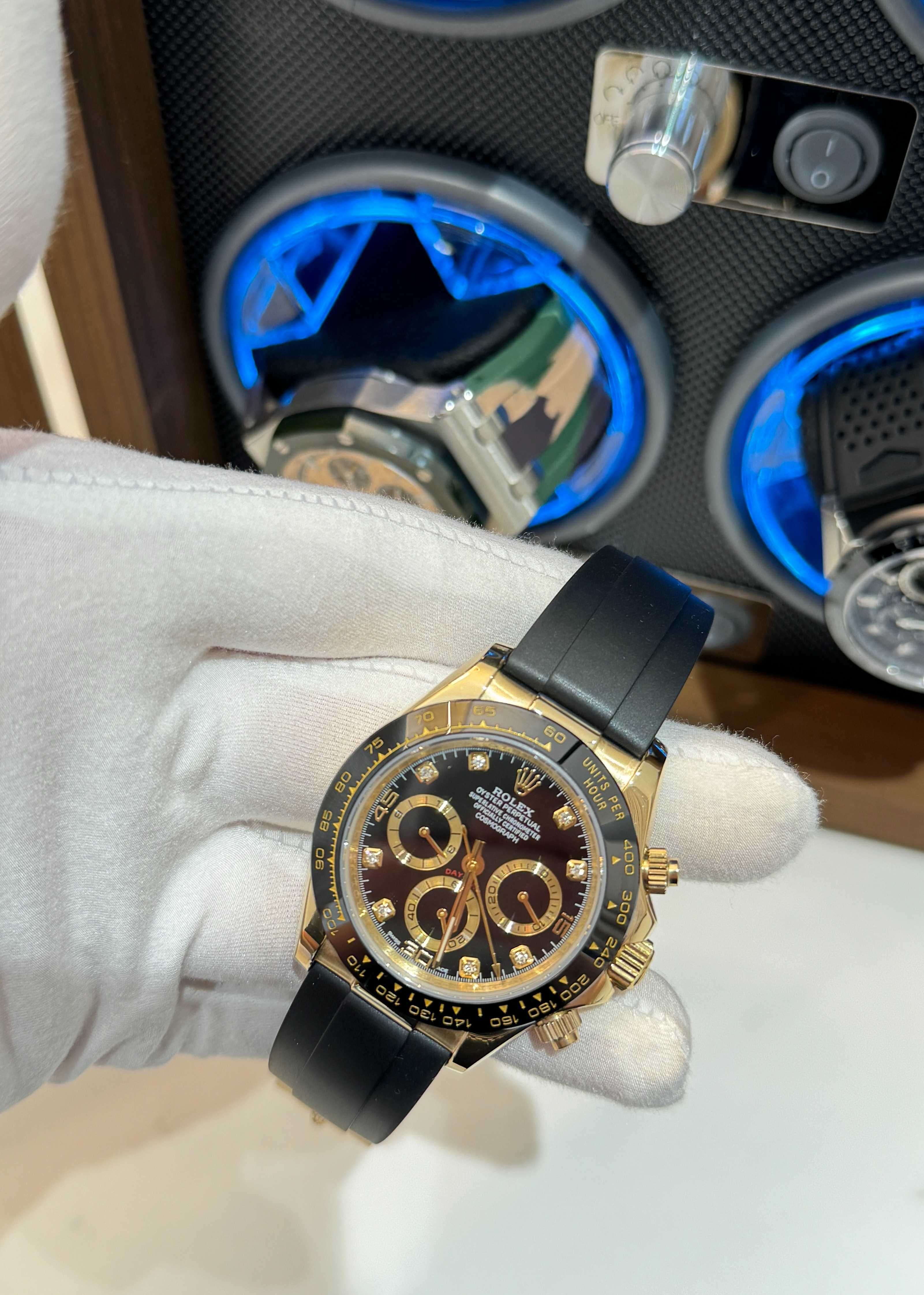 Rolex Daytona гумa / диамантен циферблат