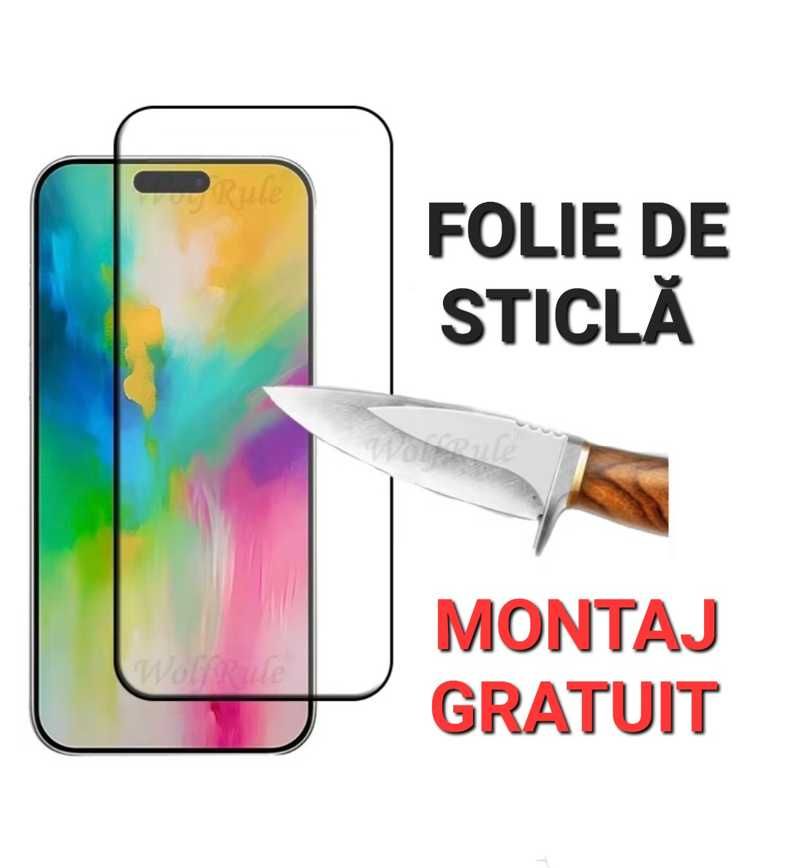 Folie de Sticla iPhone X , XR , XS Max , 11 , 12 , 13 , 14 15 16 Plus