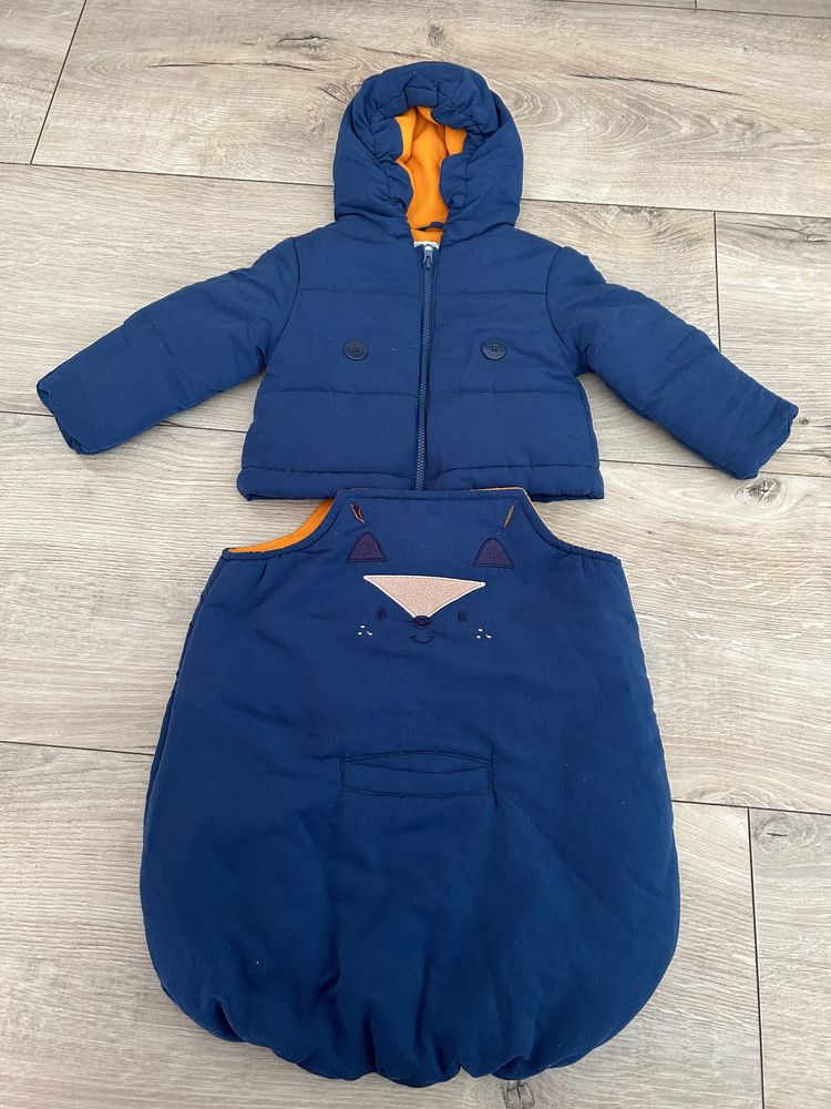 Set combinezon geaca+sac 62 0-3 luni