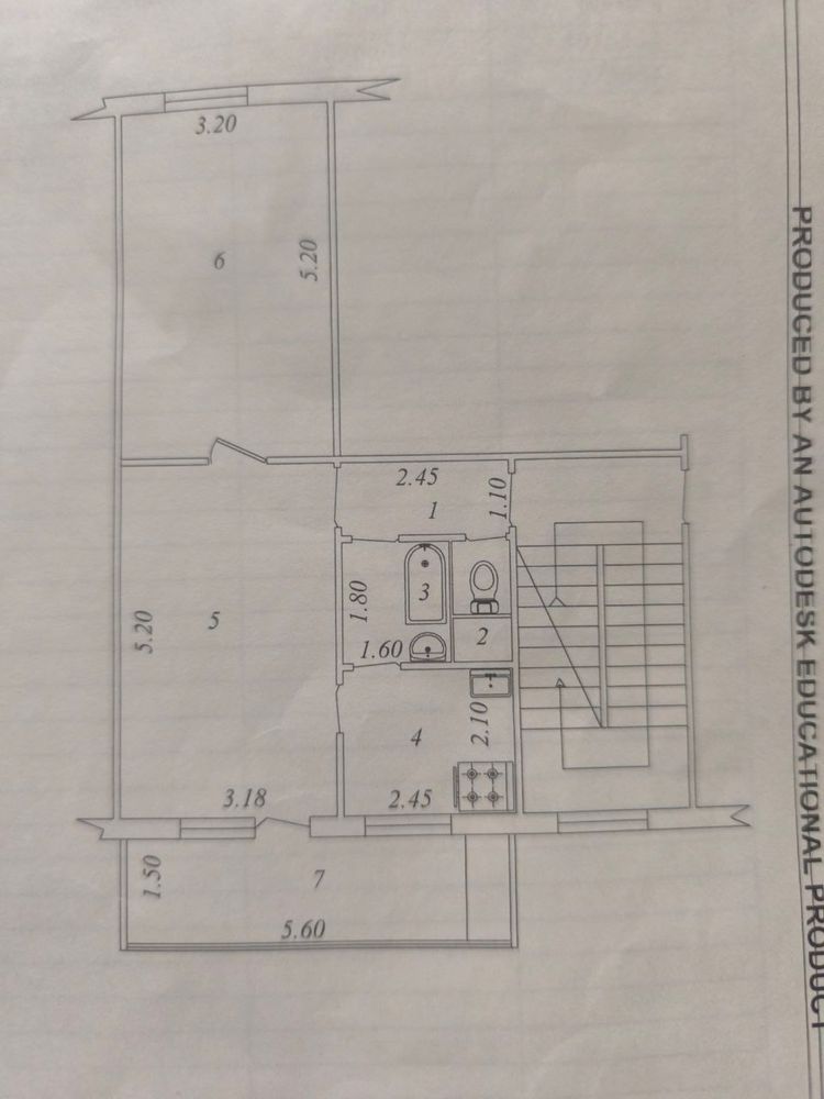 Продается 2/2/4 Ялангач, бывшая налоговая