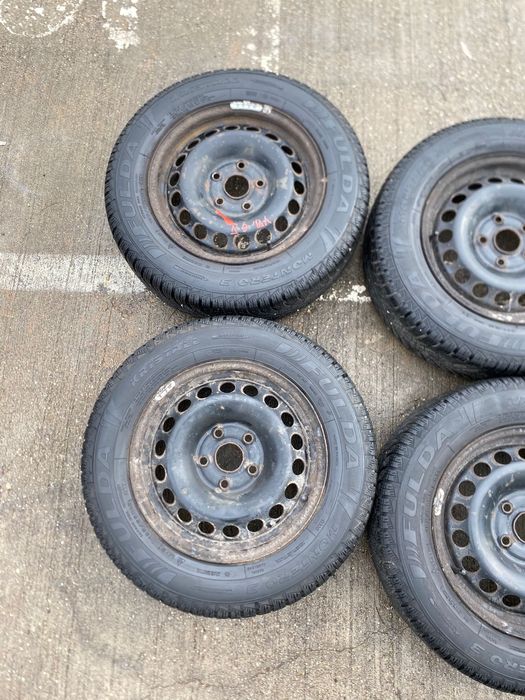 Jante tabla 5x112 vw golf skoda seat audi cu anvelope iarna 195 65 15