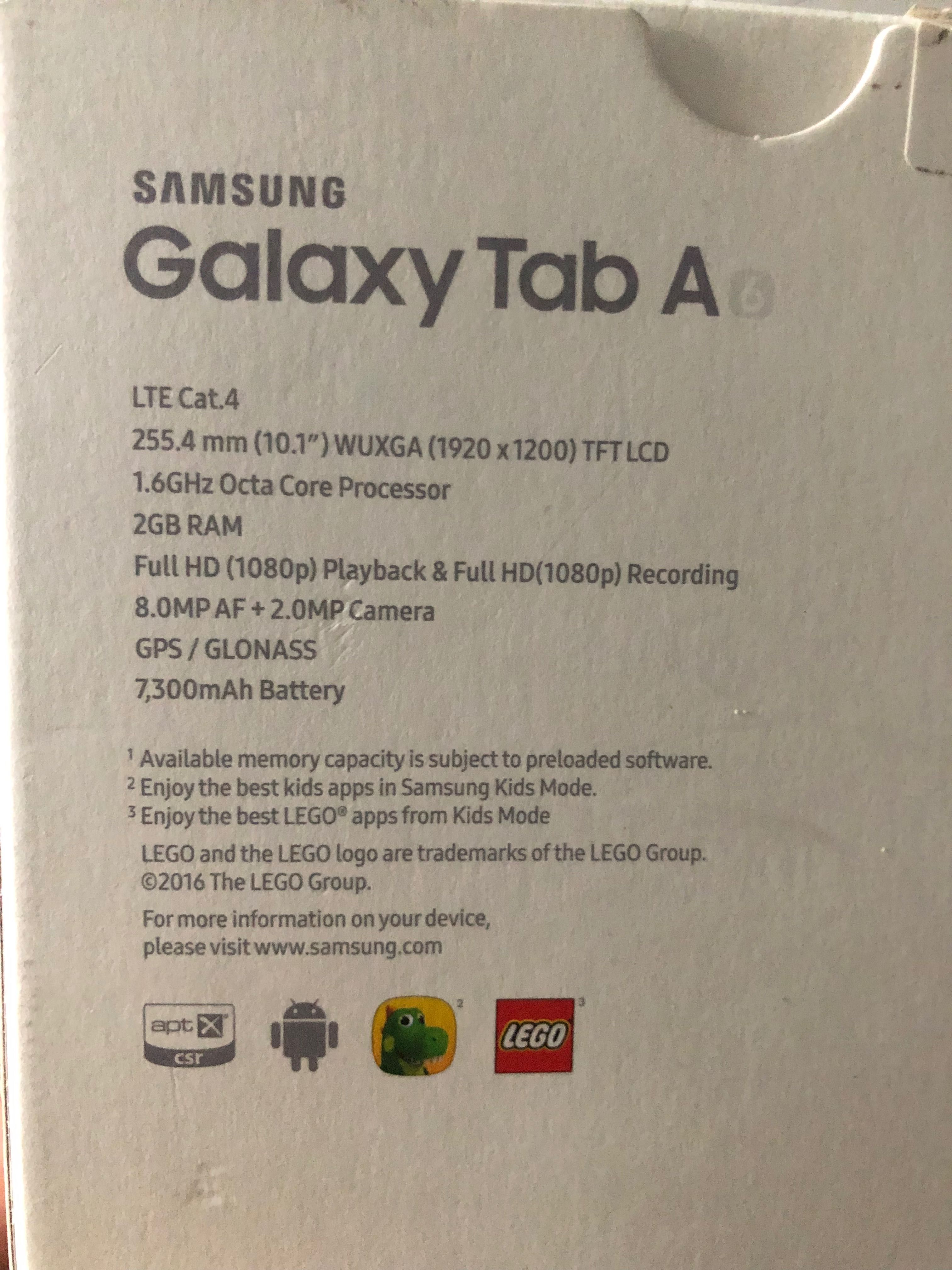 Tableta Samsung Tab A T585 (2016), 10.1" + card memorie 128GB + husa