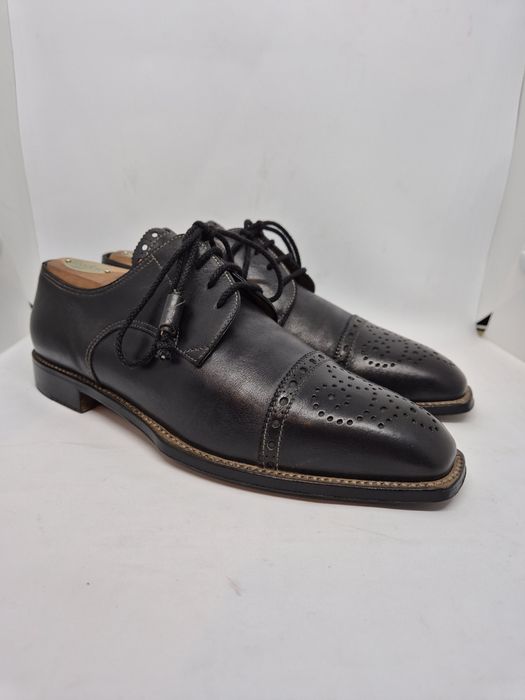 StefanoBi Women's Medallion Cap Toe Derby, Charcoal, EU 39,5
