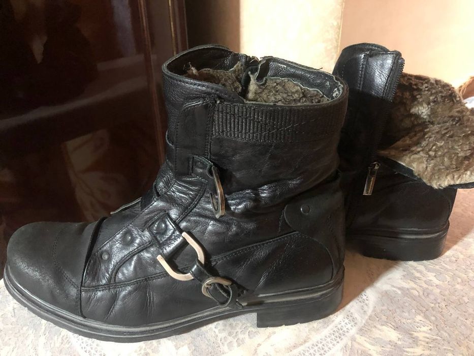 Мужские сапоги кожаные