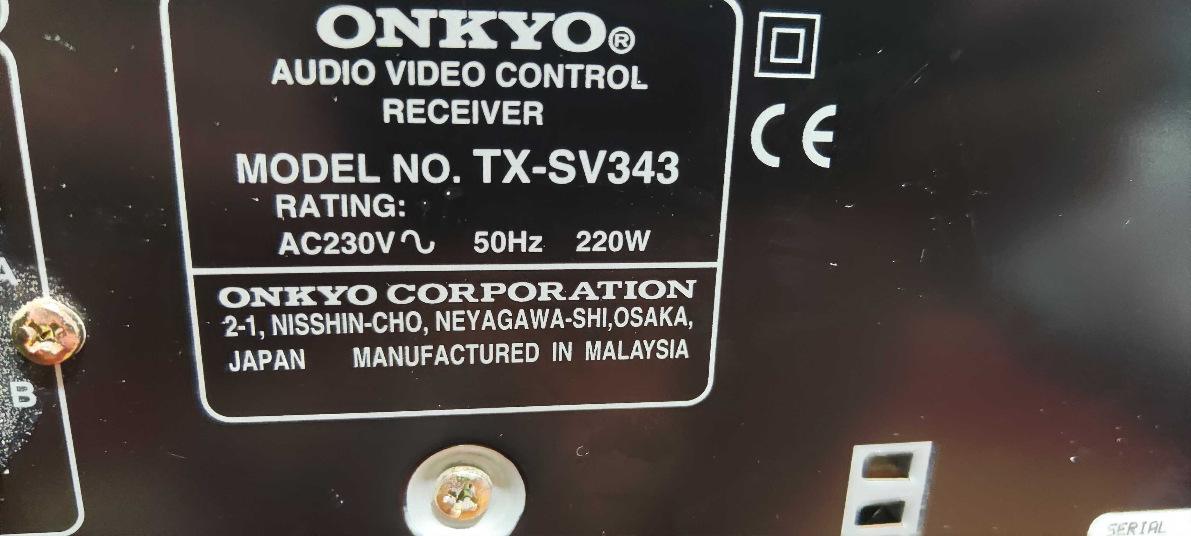 Amplificator Audio Onkyo TX-SV343 Statie Audio Amplituner Audio