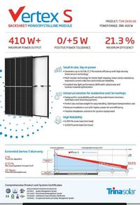 Panouri fotovoltaice mono pentru acoperisuri TRINA SOLAR 390W Vertex S