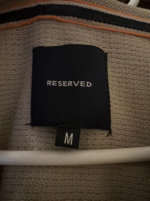 Hanorac Reserved cu glugă si fermoar, mărimea M, bej/crem