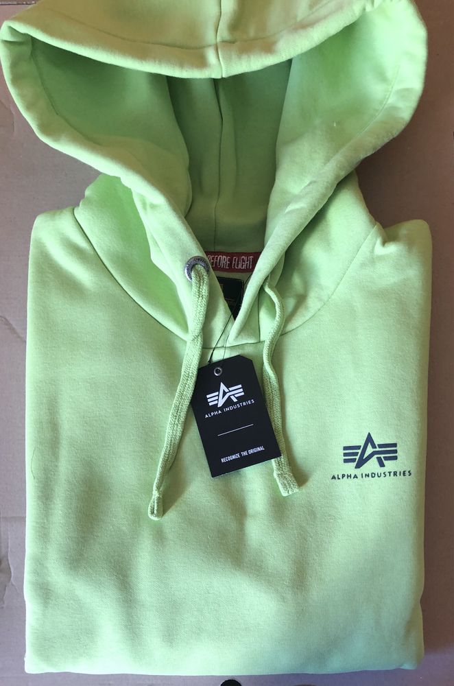 Alpha Industries Basic Small Logo Hoodie ОРИГИНАЛ мъжки суичър -М/L/XL