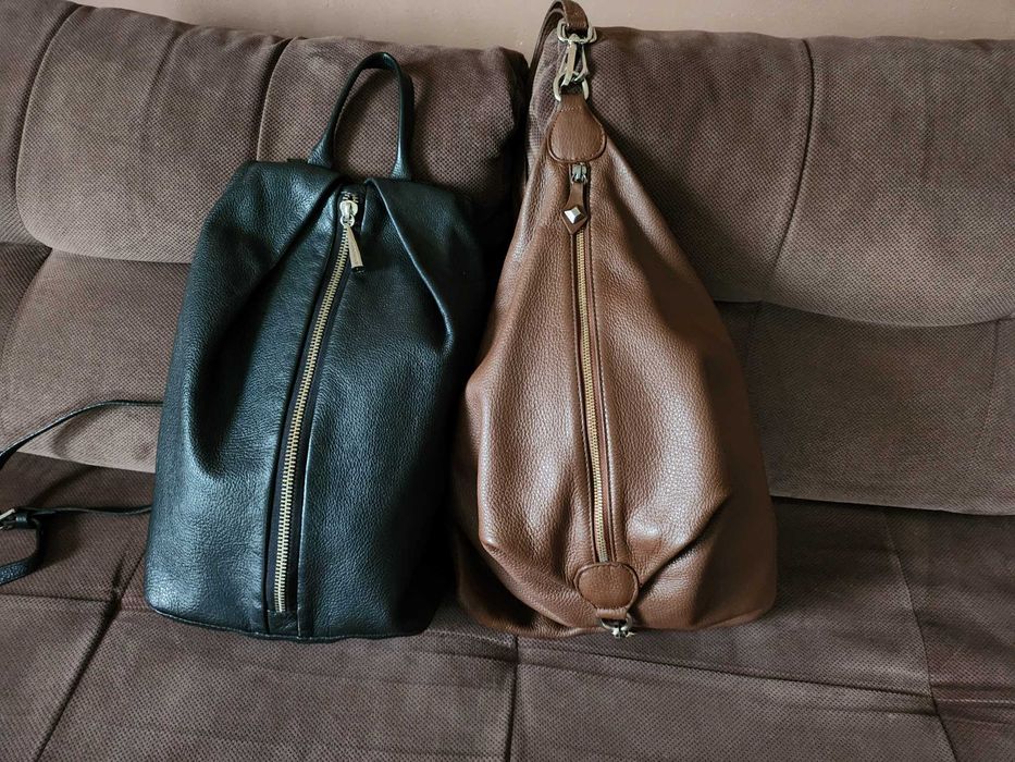 Италянски дамски раница, от естествена кожа!