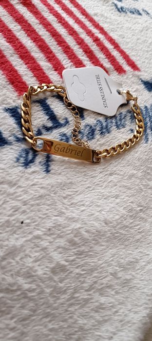 Vand bratara otel inoxidabil placata cu aur 24k