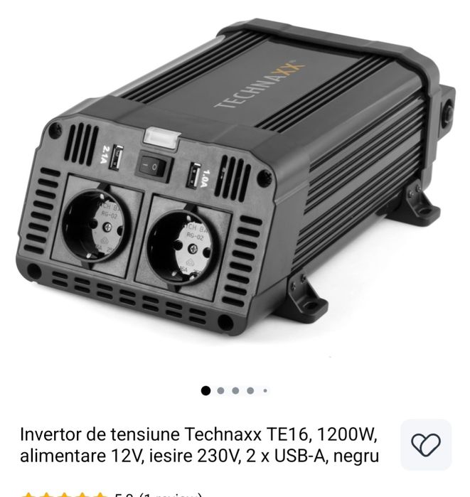 Invertor de tensiune technaxx 1200w te16