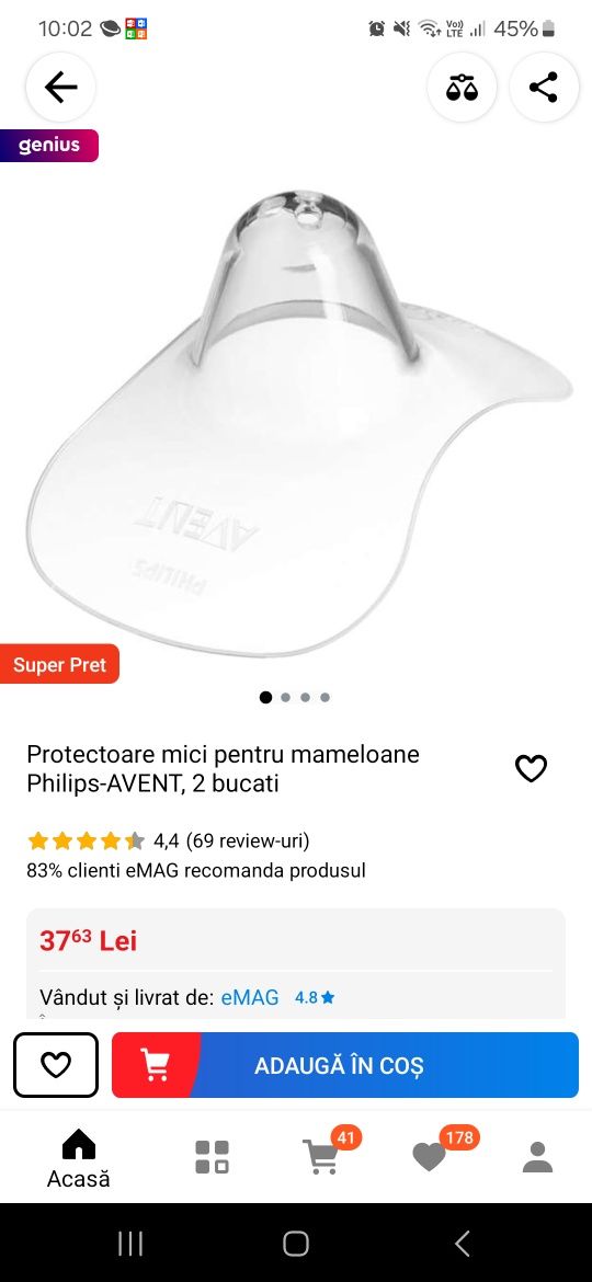 Vând protectii de silicon Philips Avent marimea S