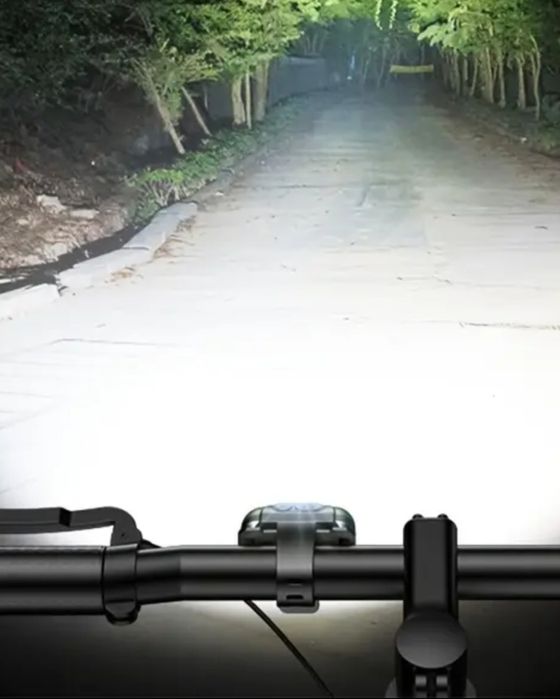 Far bicicleta ledPhilips senzor inteligent,acumulator,lumina alb-galbe