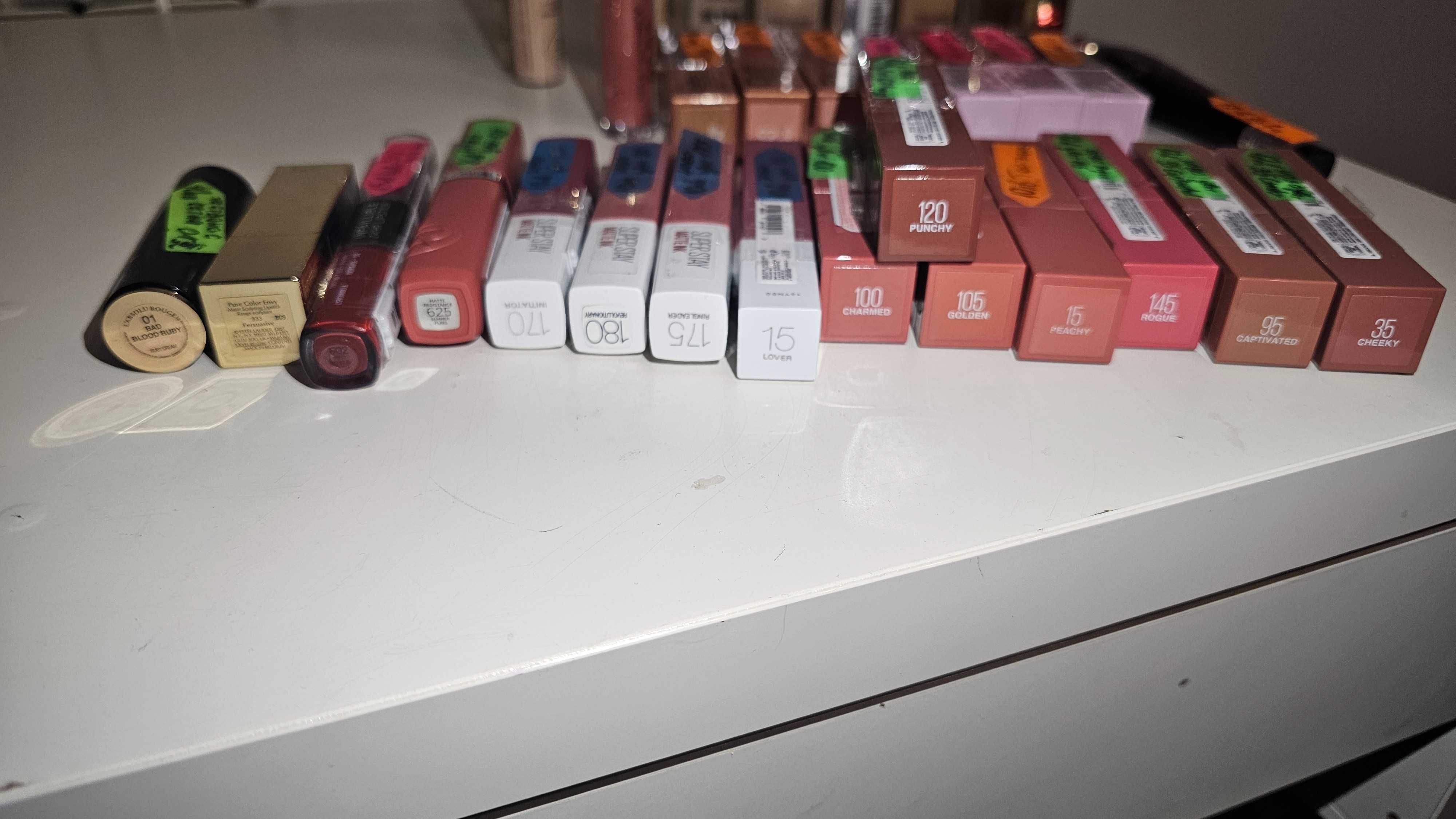 НОВИ грим Loreal фон дьо тен/коректор Maybelline червила руж и други