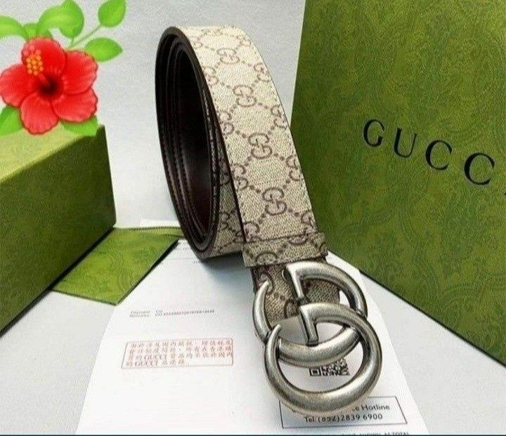 Curele Gucci new model unisex/logo metalic auriu, argintiu sau negru