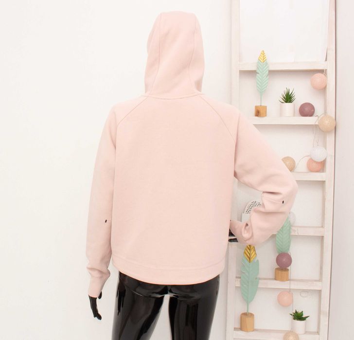 Nike Tech Fleece оригинален суичър розов худи горница с качулка S