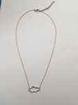 (41) Lant colier argint dama 925 italy, pandantiv nor,pietricele,nou