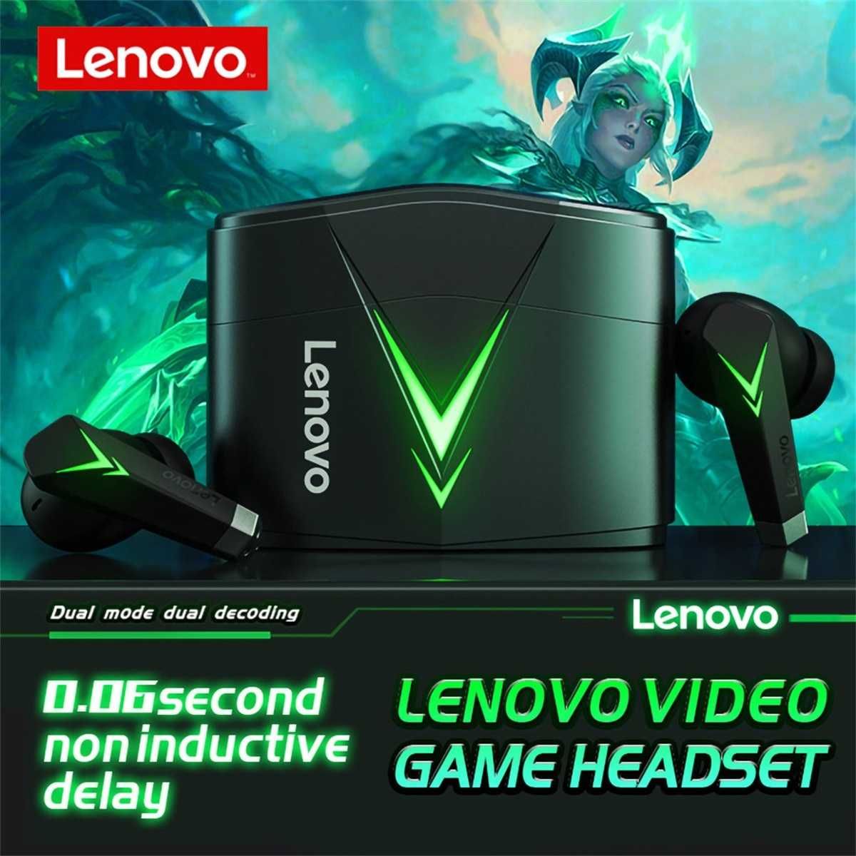 Casti Lenovo LP6 TWS Gaming Bluetooth Wireless microfon iPhone android